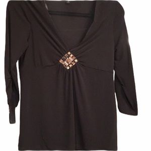 NWT AGB Girls night out black top size S